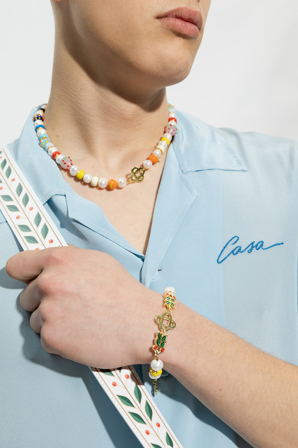 【関税込み】Laurel Leaf Bracelet - Casablanca - Gold - Gold Casablanca Laurel Leaf Bracelet | Gold | FARFETCH